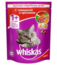 Whiskas сухой корм для взрослых кошек с говядиной и кроликом 800 гр.